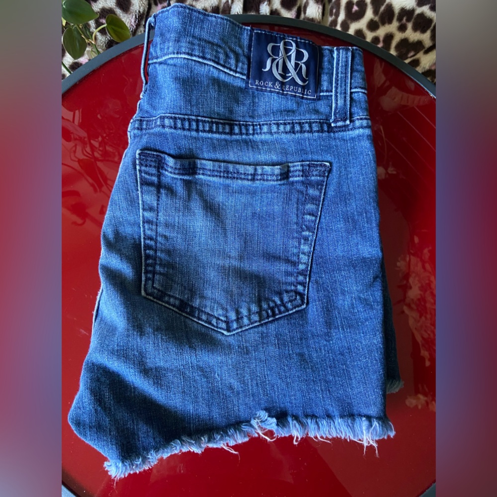 Rock & Republic Lolita Cutoff Frayed Jean Denim Shorts